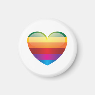 Rainbow Heart Magnet