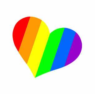 Rainbow Heart Magnet Photo Sculpture Magnet