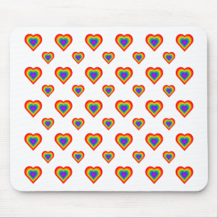 Rainbow Heart Mouse Mat
