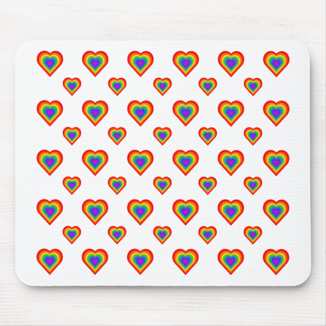 Rainbow Heart Mouse Mat (Front)