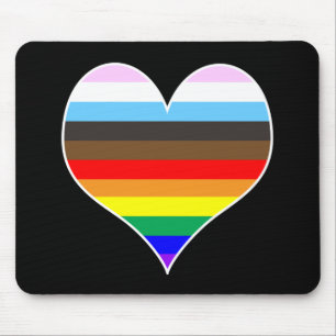 Rainbow Heart Mouse Mat