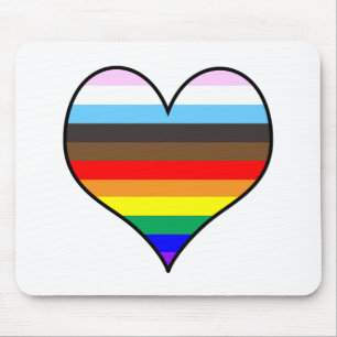 Rainbow Heart Mouse Mat