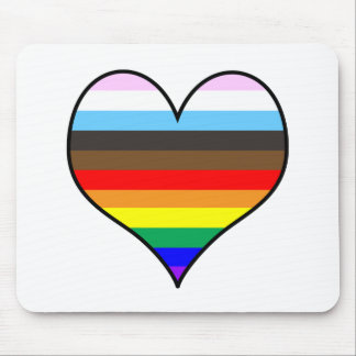 Rainbow Heart Mouse Mat