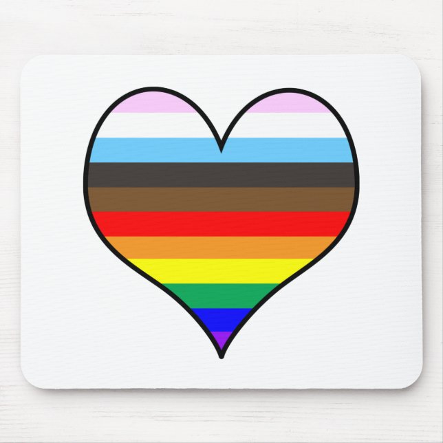 Rainbow Heart Mouse Mat (Front)