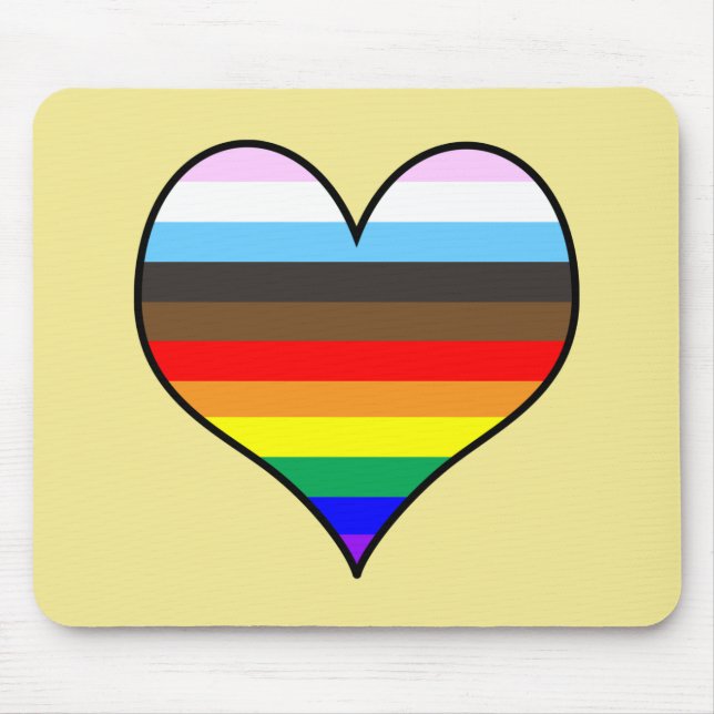 Rainbow Heart Mouse Pad (Front)