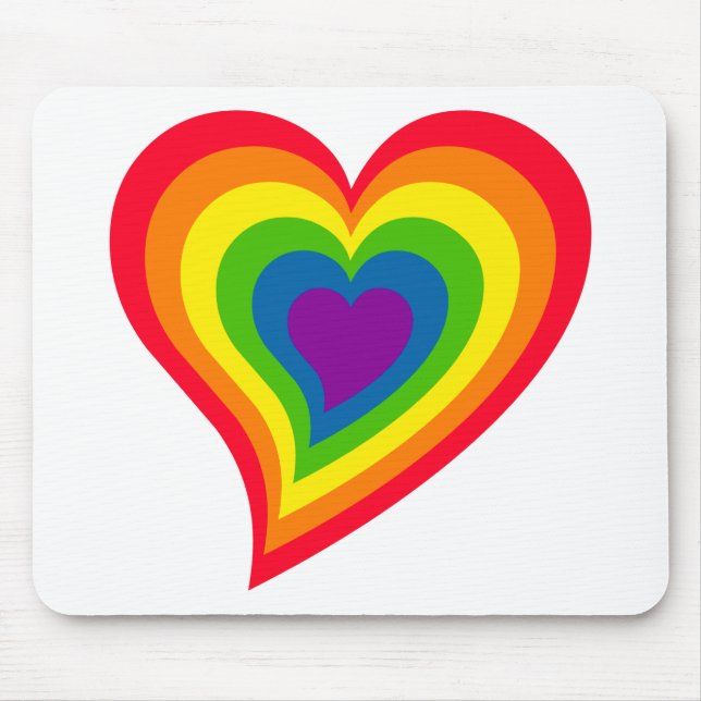 Rainbow Heart mousepad (Front)