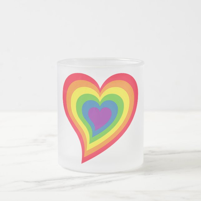 Rainbow Heart mug (Center)