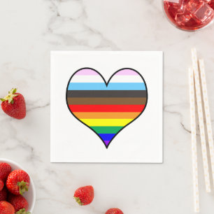 Rainbow Heart Napkin