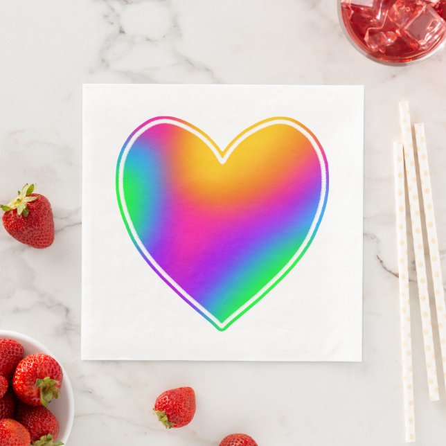 Rainbow Heart Napkin (Insitu)