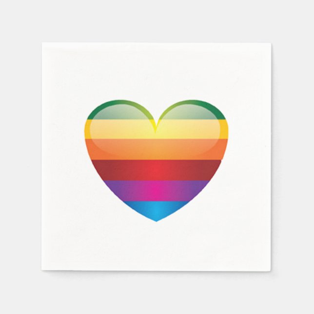 Rainbow Heart Napkin (Front)