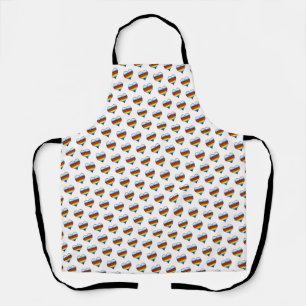 Rainbow Heart Pattern Apron