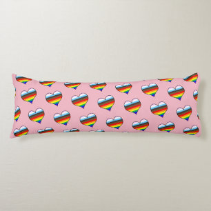 Rainbow Heart Pattern Body Pillow