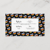 Rainbow Heart Pattern Enclosure Card