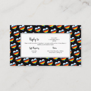 Rainbow Heart Pattern Enclosure Card