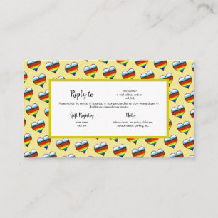 Rainbow Heart Pattern Enclosure Card