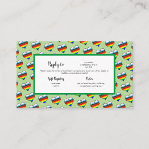 Rainbow Heart Pattern Enclosure Card