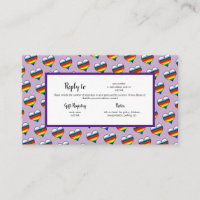 Rainbow Heart Pattern Enclosure Card