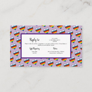 Rainbow Heart Pattern Enclosure Card