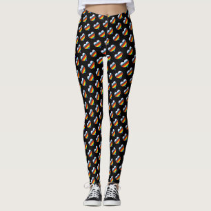 Rainbow Heart Pattern Leggings