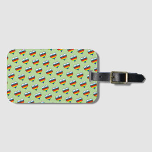 Rainbow Heart Pattern Luggage Tag