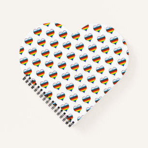 Rainbow Heart Pattern Notebook