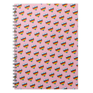 Rainbow Heart Pattern Notebook