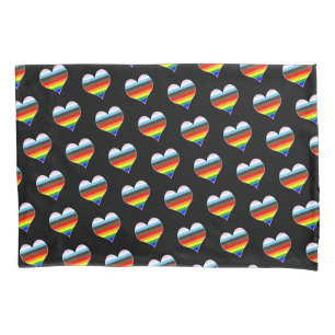Rainbow Heart Pattern Pillowcase