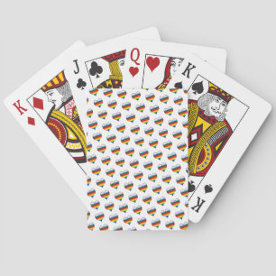 Rainbow Heart Pattern Playing Cards