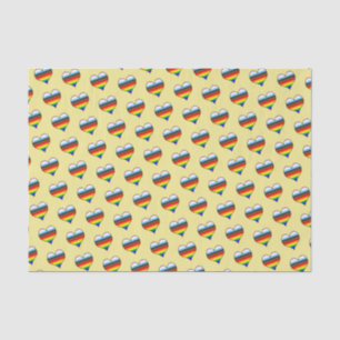 Rainbow Heart Pattern Tissue Paper
