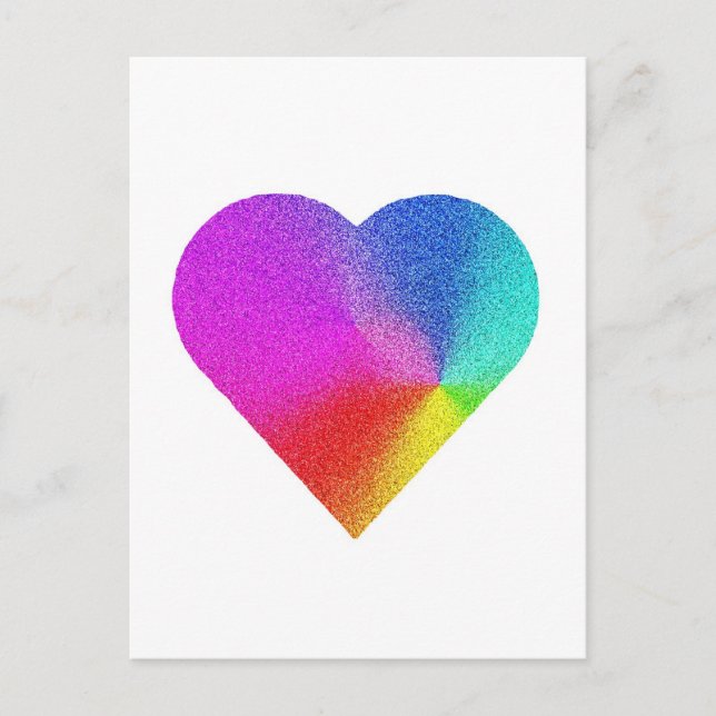 Rainbow Heart Postcard (Front)