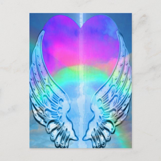 Rainbow Heart Postcard (Front)