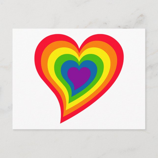 Rainbow Heart postcard (Front)