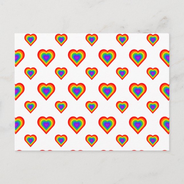 Rainbow Heart Postcard (Front)