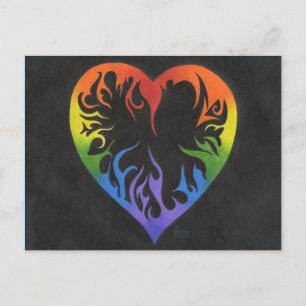 Rainbow Heart Postcard