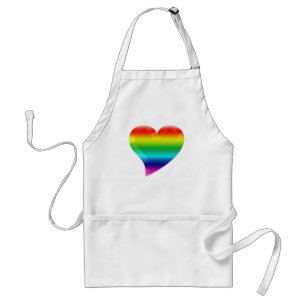 rainbow heart pride colors lgbt lgbtq standard apron
