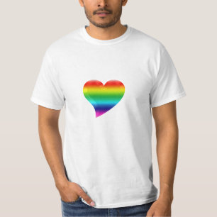 rainbow heart pride colours lgbt lgbtq T-Shirt