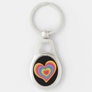 Rainbow heart. Pride gay love Keychain