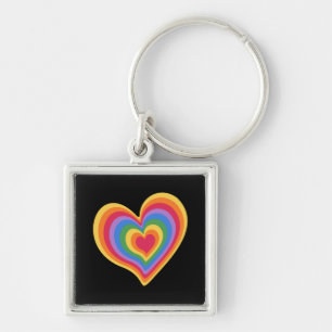 Rainbow heart. Pride gay love Keychain