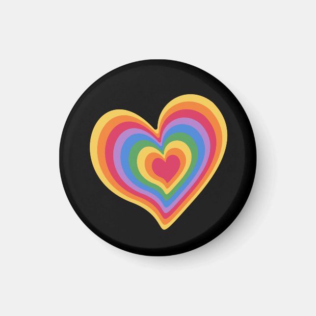 Rainbow heart. Pride gay love          Magnet (Front)