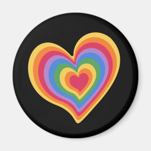 Rainbow heart. Pride gay love        Magnet