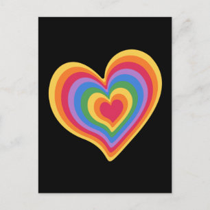 Rainbow heart. Pride gay love Postcard
