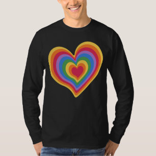 Rainbow heart. Pride gay love T-Shirt