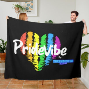 Rainbow Heart PrideVibe: Cosy with Pride Fleece Blanket