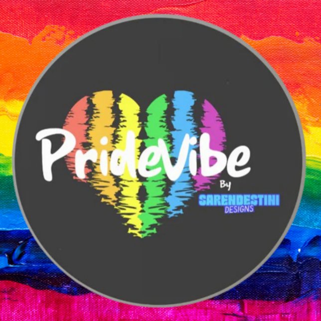 Rainbow Heart PrideVibe: Protect with Pride Coaster (Creator Uploaded)