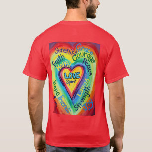 Rainbow Heart Spirit Words T-shirt
