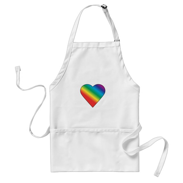 Rainbow heart standard apron (Front)