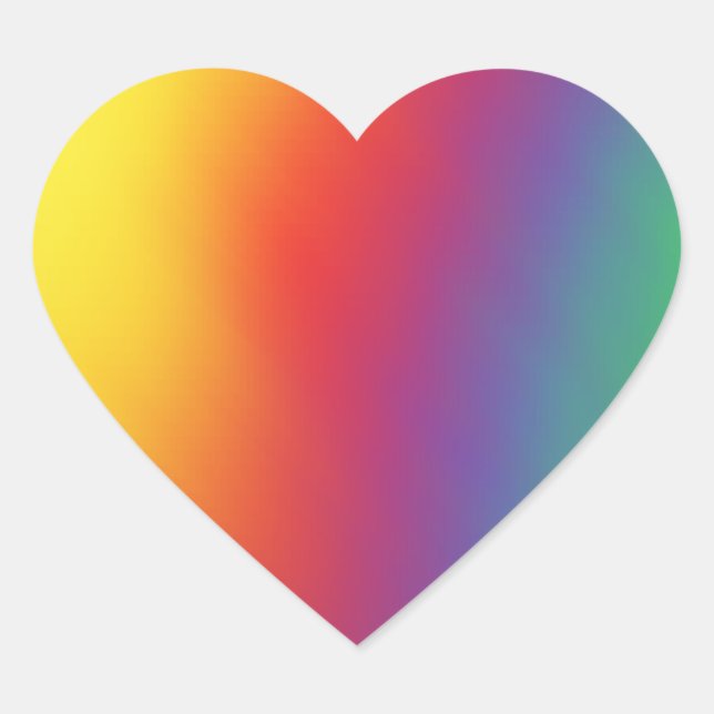 Rainbow Heart Sticker (Front)