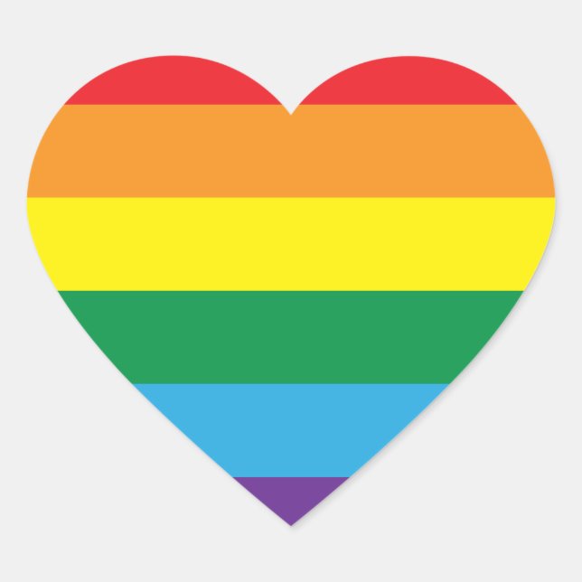 Rainbow Heart Sticker (Front)