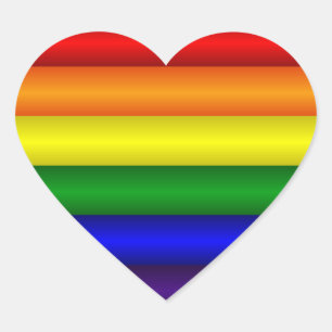Rainbow Heart Sticker