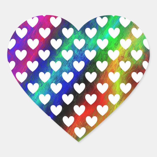 Rainbow Heart Stickers (Front)